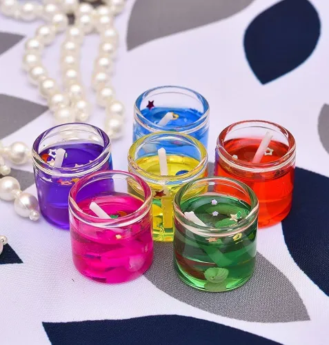 Mini Glass Jelly Candle Light Set (6 pcs)